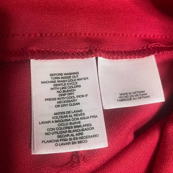 Nine West Red Straight Leg Dress Pants Women's Size Large - Picture 3 of 5